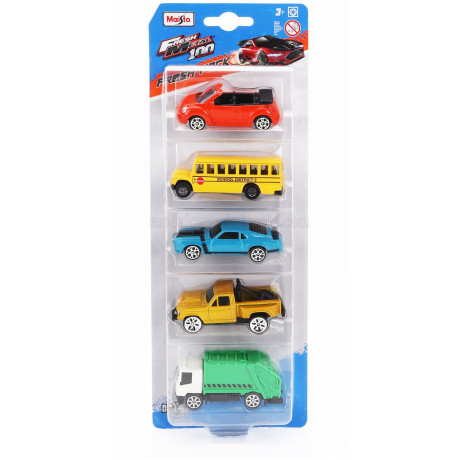 MAISTO VOLKSWAGEN SET ASSORTMENT 5 CARS PIECES - VARIOUS 1/64