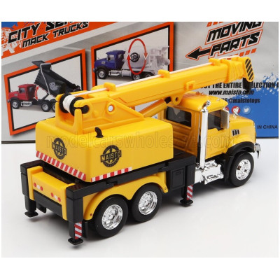 MAISTO MACK ANTHEM TRUCK 3-ASSI CANE GRU 2020 - YELLOW BLACK 1/64