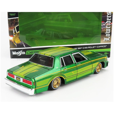 MAISTO CHEVROLET CAPRICE CUSTOM 1987 - GREEN MET YELLOW 1/26