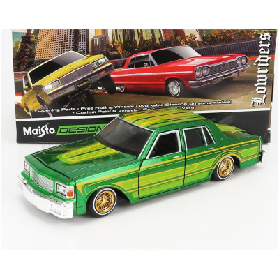 MAISTO CHEVROLET CAPRICE CUSTOM 1987 - GREEN MET YELLOW 1/26