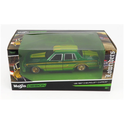 MAISTO CHEVROLET CAPRICE CUSTOM 1987 - GREEN MET YELLOW 1/26