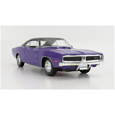 MAISTO DODGE CHARGER R/T COUPE 1969 - PURPLE MET 1/18