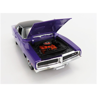 MAISTO DODGE CHARGER R/T COUPE 1969 - PURPLE MET 1/18