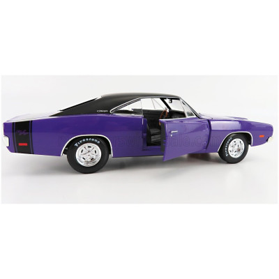 MAISTO DODGE CHARGER R/T COUPE 1969 - PURPLE MET 1/18