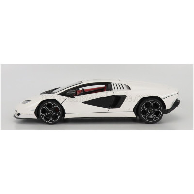 MAISTO LAMBORGHINI COUNTACH LPi 800-4 2021 - BLACK BOX - BIANCO SIDERALE - WHITE 1/18