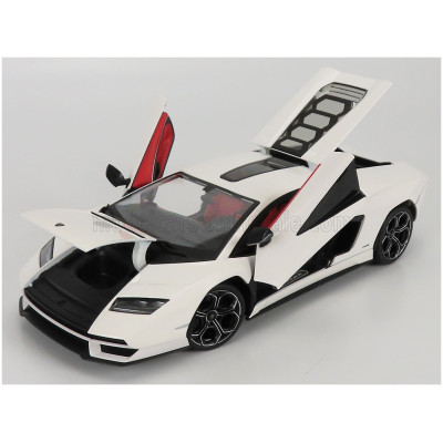 MAISTO LAMBORGHINI COUNTACH LPi 800-4 2021 - BLACK BOX - BIANCO SIDERALE - WHITE 1/18