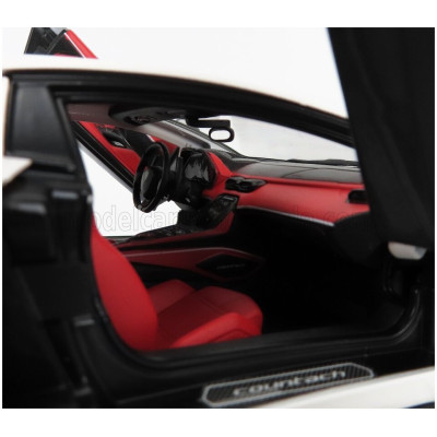 MAISTO LAMBORGHINI COUNTACH LPi 800-4 2021 - BLACK BOX - BIANCO SIDERALE - WHITE 1/18