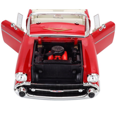 MAISTO CHEVROLET BEL AIR CABRIOLET 1957 - RED 1/18