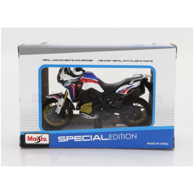 MAISTO HONDA AFRICA TWIN DCT 2020 - WHITE BLUE RED 1/18