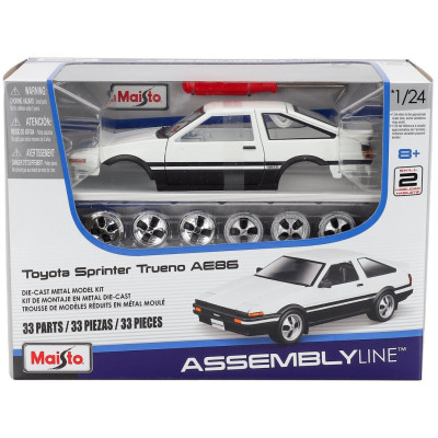 MAISTO TOYOTA SPRINTER TRUENO AE86 1979 - WHITE BLACK 1/24