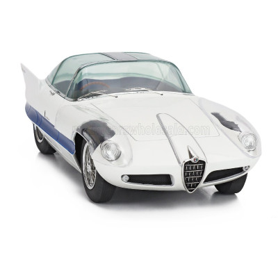 MAXIMA ALFA ROMEO 6C 3000 SUPERFLOW I PININFARINA 1956 - WHITE BLUE SILVER 1/18