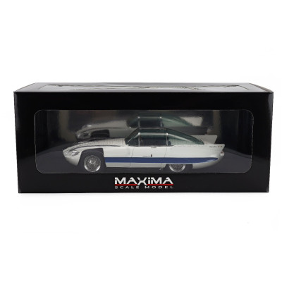 MAXIMA ALFA ROMEO 6C 3000 SUPERFLOW I PININFARINA 1956 - WHITE BLUE SILVER 1/18