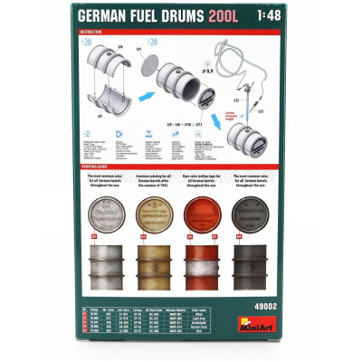 MINIART ACCESSORIES GERMAN GASOLINE FUEL DRUMS 200 LITRE 1/48