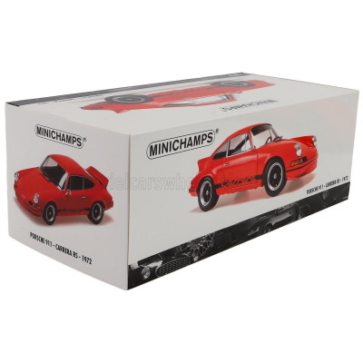 MINICHAMPS PORSCHE 911 2.7 CARRERA RS COUPE 1972 - RED BLACK 1/18