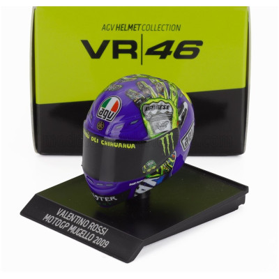 MINICHAMPS AGV CASCO HELMET VALENTINO ROSSI N 46 MOTOGP MUGELLO 2009 - VARIOUS 1/10