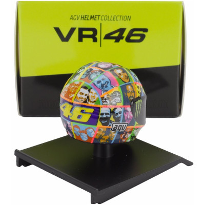 MINICHAMPS AGV CASCO HELMET VALENTINO ROSSI N 46 MOTOGP LAGUNA SECA 2010 - VARIOUS 1/10