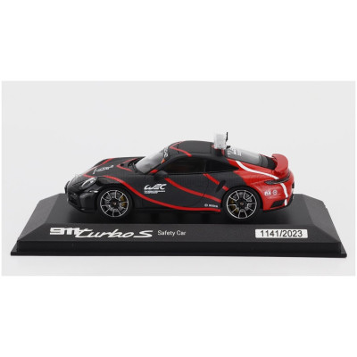 MINICHAMPS PORSCHE 911 992 TURBO S COUPE SAFETY CAR WEC 2023 - BLACK RED 1/43