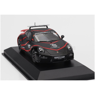 MINICHAMPS PORSCHE 911 992 TURBO S COUPE SAFETY CAR WEC 2023 - BLACK RED 1/43
