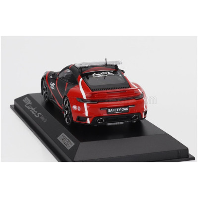 MINICHAMPS PORSCHE 911 992 TURBO S COUPE SAFETY CAR WEC 2023 - BLACK RED 1/43