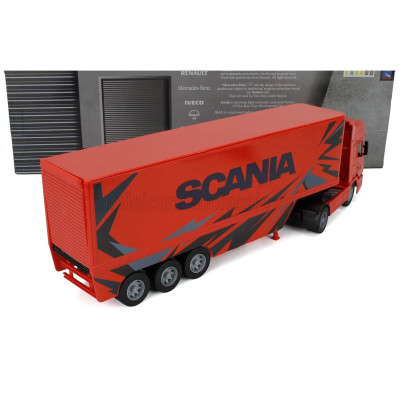 NEWRAY SCANIA R124/400 TRUCK CASSONATO 2000 - ORANGE BLACK 1/32