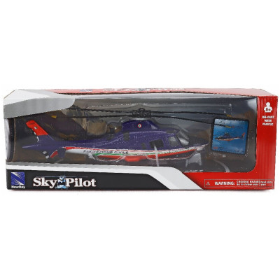 NEWRAY AGUSTA WESTLAND A109 POWER HELICOPTER PROTEZIONE CIVILE - BLUE WHITE RED 1/43