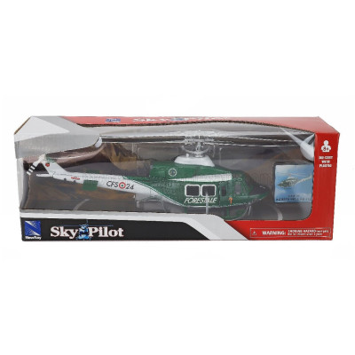 NEWRAY AGUSTA WESTLAND BELL AB412 HELICOPTER CORPO FORESTALE - POLICE - GREEN WHITE 1/48