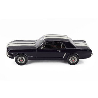 NOREV FORD USA MUSTANG COUPE HARD-TOP 1965 - BLUE WHITE 1/18