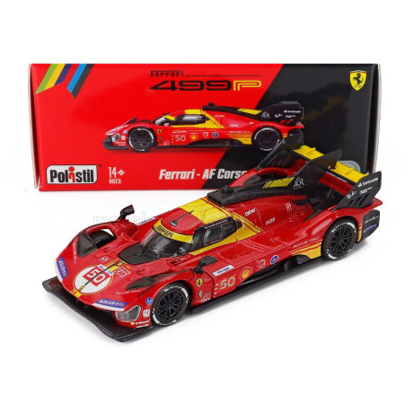 POLISTIL FERRARI 499P 3.0L TURBO V6 TEAM FERRARI AF CORSE N 50 WINNER 24h LE MANS 2024 ANTONIO FUOCO - MIGUEL MOLINA - NICKLAS