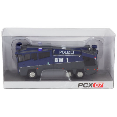 PREMIUM CLASSIXXS ROSENBAUER WASSERFER 10000 POLIZEI BW1 TANKER TRUCK 3-ASSI 2009 - BLUE GREY 1/87