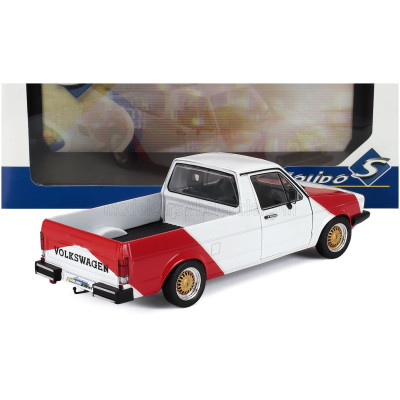 SOLIDO VOLKSWAGEN CADDY PICK-UP MKI 1982 - WHITE RED 1/18