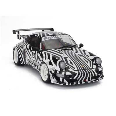 SOLIDO PORSCHE 911 964 RWB N 13 BODYKIT THE ZEBRA 1994 - WHITE BLACK 1/18