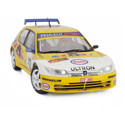SOLIDO PEUGEOT 306 MAXI N 12 RALLY CONDROZ 1997 JEAN PIERRE VAN DE WAUVER - JEAN VAN DER SCHUEREN - YELLOW WHITE 1/18