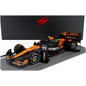 SPARK MODEL McLAREN F1 MCL39 TEAM MCLAREN N 4 WORLD CHAMPION 3rd ABU DHABI GP WITH PIT BOARD 2025 LANDO NORRIS - ORANGE BLACK