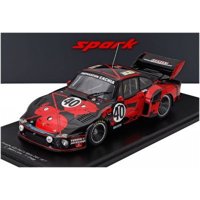 SPARK MODEL PORSCHE 935 2.9L F6 TURBO TEAM JMS RACING N 40 3rd 24h LE MANS 1977 CLAUDE BALLOT LENA - PETER GREGG - RED BLACK