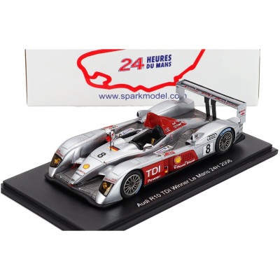 SPARK MODEL AUDI R10 TDI 5.5L TURBO V12 TEAM AUDI SPORT JOEST N 8 WINNER 24h LE MANS 2006 FRANK BIELA - MARCO WERNER - EMANUELE