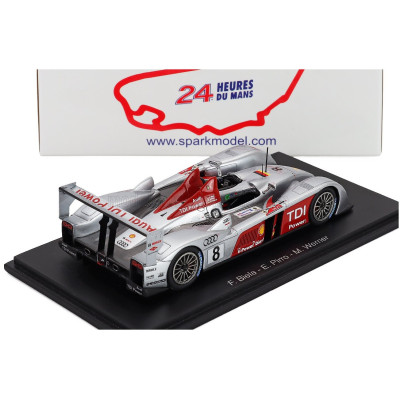 SPARK MODEL AUDI R10 TDI 5.5L TURBO V12 TEAM AUDI SPORT JOEST N 8 WINNER 24h LE MANS 2006 FRANK BIELA - MARCO WERNER - EMANUELE