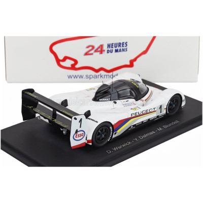 SPARK MODEL PEUGEOT 905 EVO1bis SA35 3.5L V10 TEAM PEUGEOT TALBOT SPORT N 1 WINNER 24h LE MANS 1992 DEREK WARWICK - YANNIK