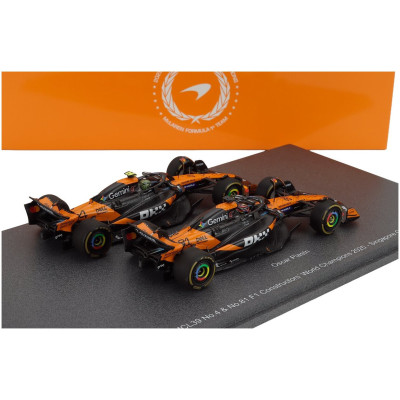 SPARK MODEL McLAREN SET F1 CHAMPION BOARD WINNER CONSTRUCTOR SEASON 2025 2X MCL39 TEAM MCLAREN N 4 WORLD CHAMPION SEASON LANDO