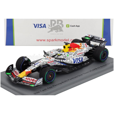 SPARK MODEL RACING BULLS F1 VCARB-02 TEAM VISA CASH APP N 6 SILVERSTONE BRITISH GP 2025 ISACK HADJAR - WHITE BLACK 1/43