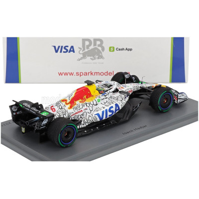 SPARK MODEL RACING BULLS F1 VCARB-02 TEAM VISA CASH APP N 6 SILVERSTONE BRITISH GP 2025 ISACK HADJAR - WHITE BLACK 1/43