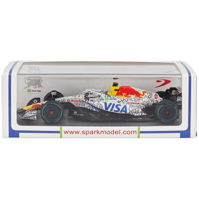 SPARK MODEL RACING BULLS F1 VCARB-02 TEAM VISA CASH APP N 6 SILVERSTONE BRITISH GP 2025 ISACK HADJAR - WHITE BLACK 1/43