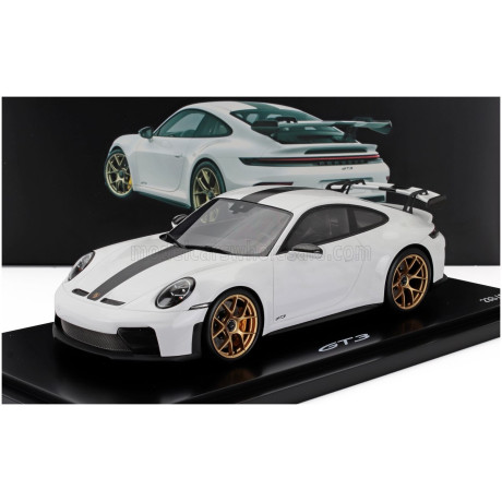 SPARK MODEL PORSCHE 911 992-2 GT3 COUPE 2024 - CON VETRINA - WITH SHOWCASE - WHITE 1/18