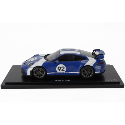 SPARK MODEL PORSCHE 911 992-2 GT3 N 92 COUPE VELOCITY DESIGN 2025 - CON VETRINA - WITH SHOWCASE - BLUE WHITE 1/18
