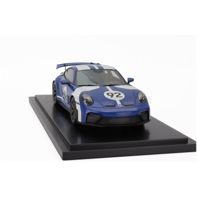 SPARK MODEL PORSCHE 911 992-2 GT3 N 92 COUPE VELOCITY DESIGN 2025 - CON VETRINA - WITH SHOWCASE - BLUE WHITE 1/18