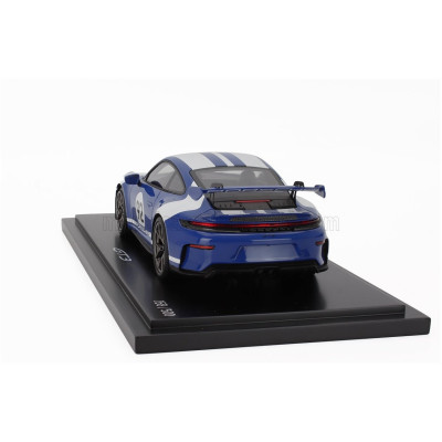 SPARK MODEL PORSCHE 911 992-2 GT3 N 92 COUPE VELOCITY DESIGN 2025 - CON VETRINA - WITH SHOWCASE - BLUE WHITE 1/18