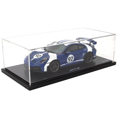 SPARK MODEL PORSCHE 911 992-2 GT3 N 92 COUPE VELOCITY DESIGN 2025 - CON VETRINA - WITH SHOWCASE - BLUE WHITE 1/18