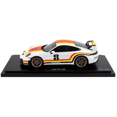 SPARK MODEL PORSCHE 911 992-2 GT3 N 3 COUPE ANDIAL DESIGN 2025 - CON VETRINA - WITH SHOWCASE - WHITE 1/18