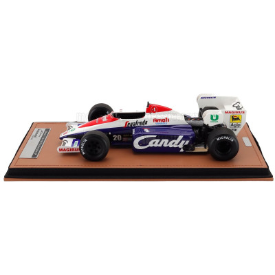 TECNOMODEL TOLEMAN F1 TG184 HART TURBO N 20 PRACTICE ITALY GP 1984 PIERLUIGI MARTINI - BLUE WHITE RED 1/18