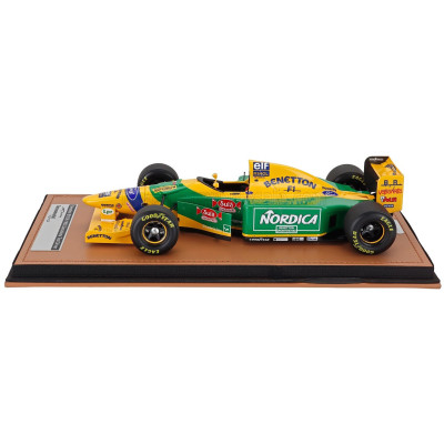 TECNOMODEL BENETTON F1 B193 TEAM BENETTON FORD N 0 TEST BARCELLONA 1993 MICHELE ALBORETO - YELLOW GREEN BLUE 1/18