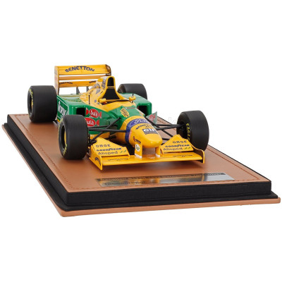 TECNOMODEL BENETTON F1 B193 TEAM BENETTON FORD N 0 TEST BARCELLONA 1993 MICHELE ALBORETO - YELLOW GREEN BLUE 1/18